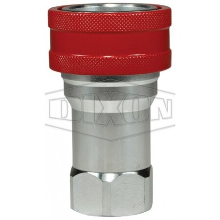 Dixon DQC H-BOP Blowout Preventer Safety Female Coupler, 1-11-1/2 Nominal, Female NPTF, 316 SSss Stee 8HF8-SS-BOP